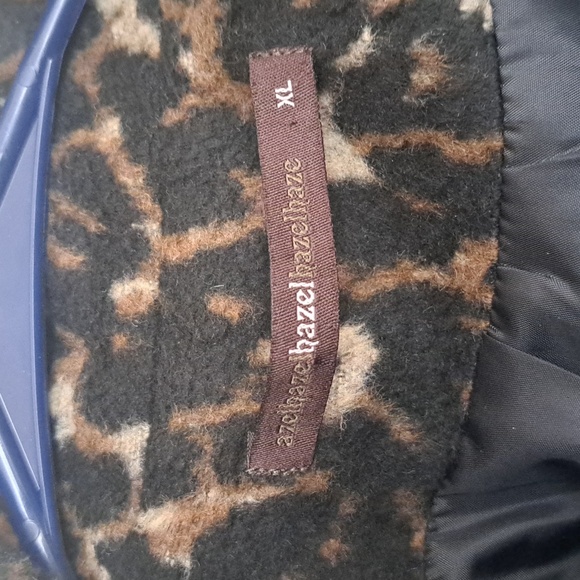 Cheetah Azelhazel hazel hazelhaze Adorable  Print Lined Coat w Pockets szXL EUC - Picture 8 of 8
